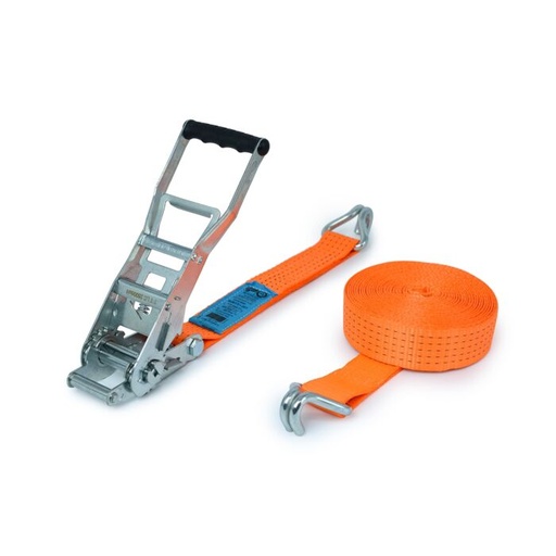 [sangle 9m 5t orange] Sangle 5T 9m 50mm ERGO en 2 pièces - crochet doigts serré - Orange